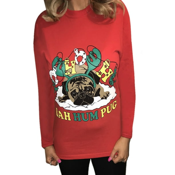 Women Pullover Snowman Santa Reindeer T-Shirt Christmas Xmas Festive Tops Jumper